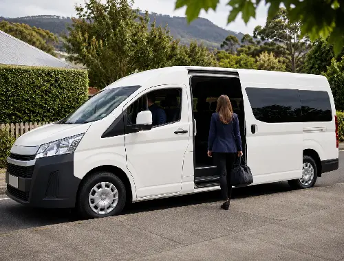 Taxi service in Hobart for airport transfers, local trips, maxi cabs, and pre-booked transport.