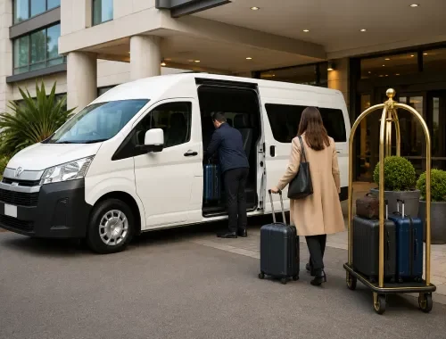 Hobart hotel transfers by maxi taxi for guests travelling to airports, cruise terminals, attractions, and local venues.